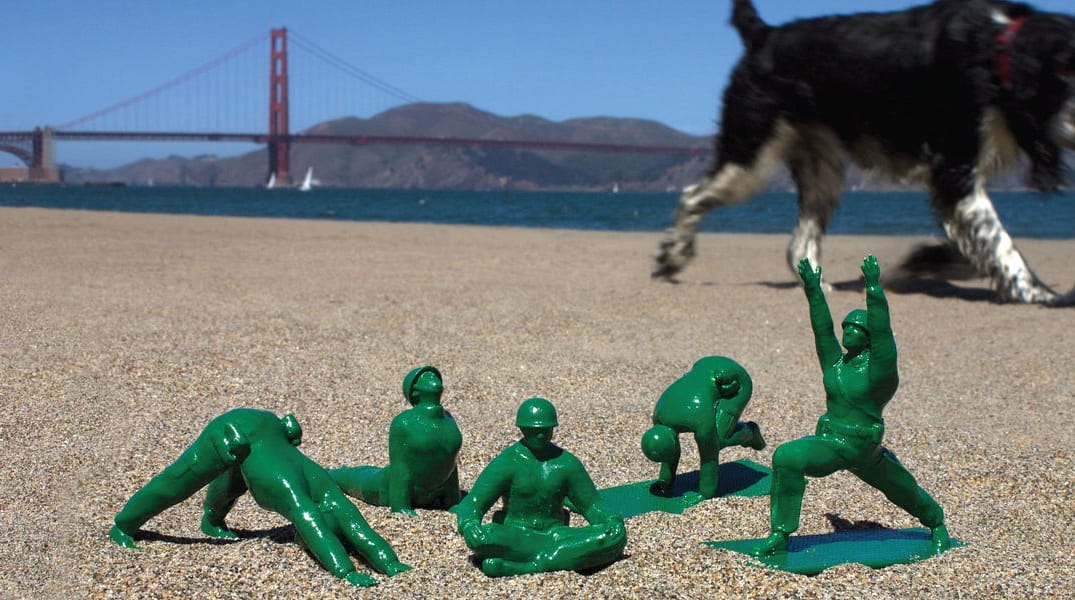 Photos: Green Army Men Practicing Yoga — The Bold Italic — San Francisco