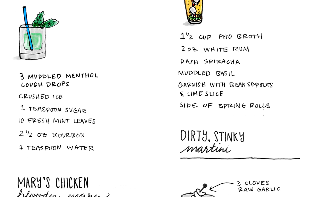 Let’s say you’re sick, barely able to get out of bed, and all you have at home to eat or drink is…