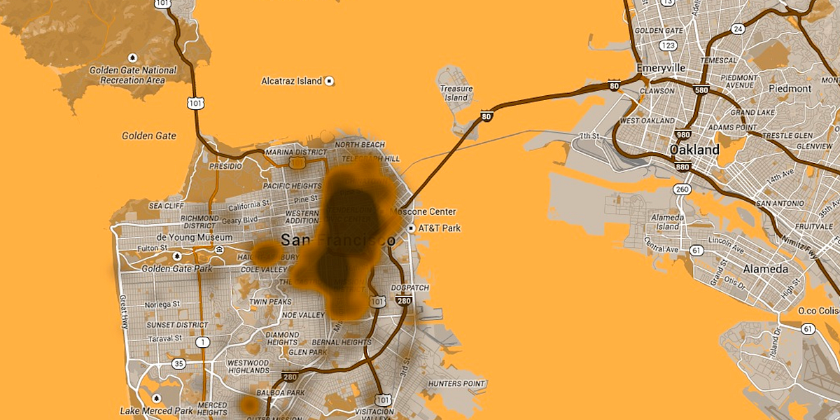 Map Shows How Likely You Are to Step in Poop — The Bold Italic — San Francisco