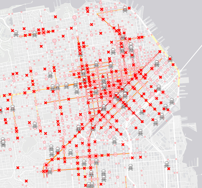Map: Where Pedestrians Get Killed in San Francisco