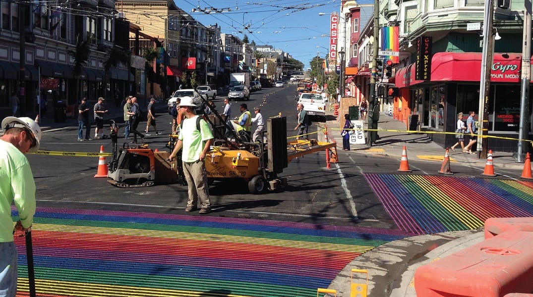 PHOTOS: Castro’s Rainbow Crosswalks are Here