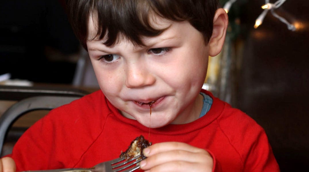 A Four Year Old Reviews Mission Chinese Food (with his face)