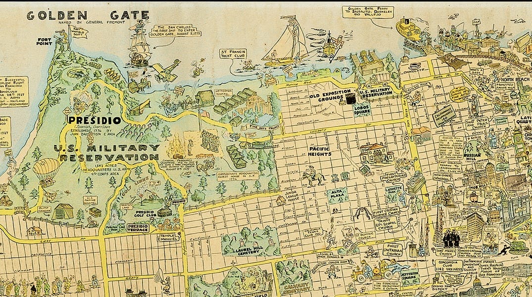 1927 Cartoon Map of SF is Awesome and Adorable — The Bold Italic — San Francisco
