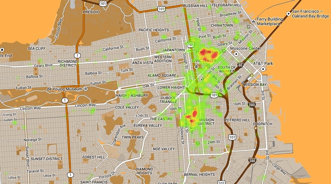 New Map Improves Upon Popular Poop Map of SF — The Bold Italic — San Francisco