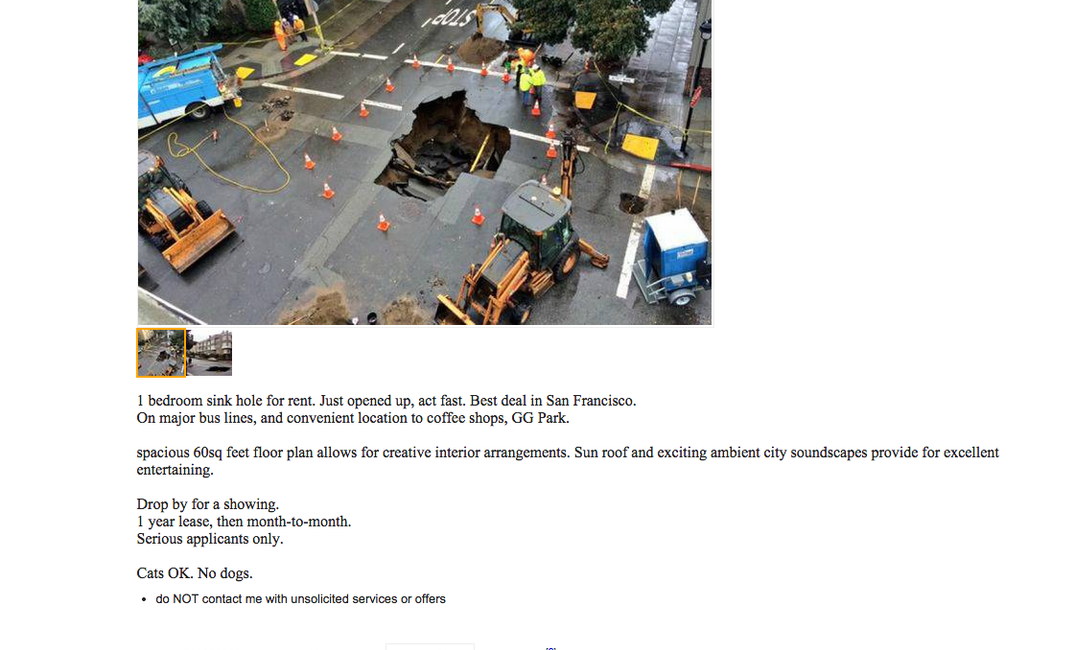 SF Rent Is Officially a Sinkhole Now