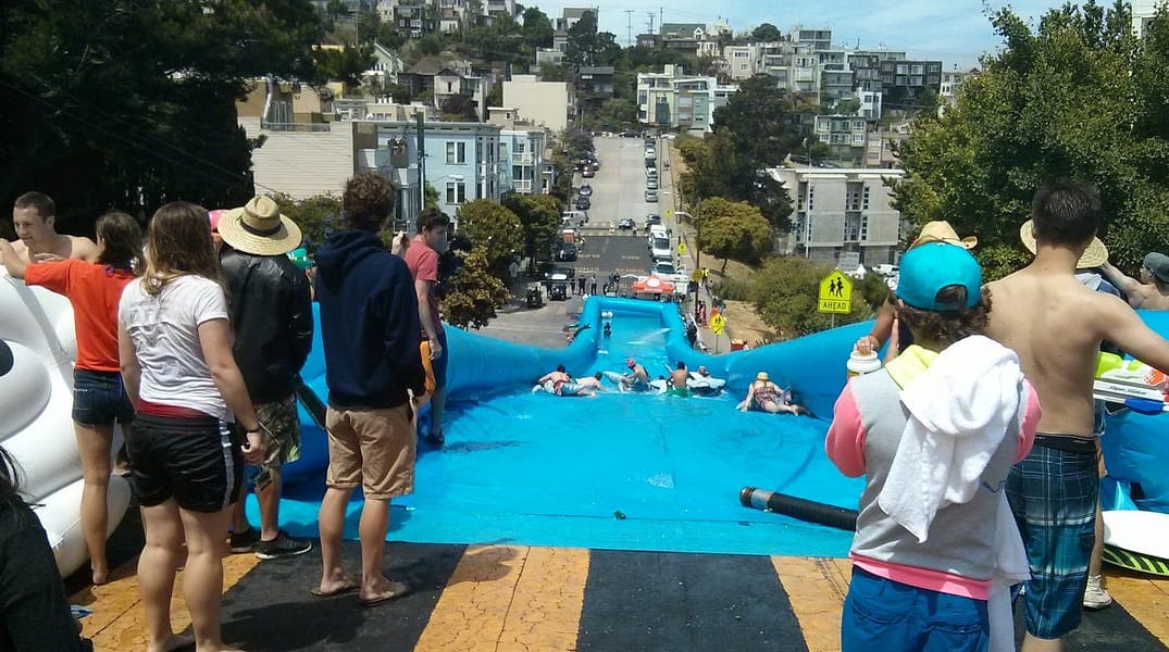 Enormous Slip’N Slide on Potrero Hill on Saturday — The Bold Italic — San Francisco