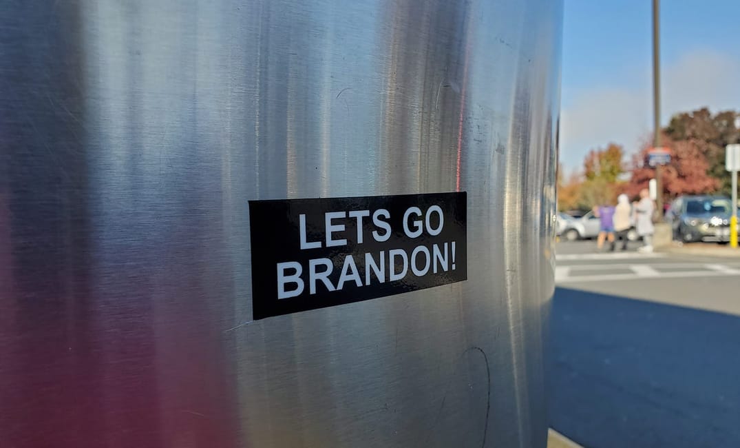 Conservative Protest Stickers Pop Up in Bay Area