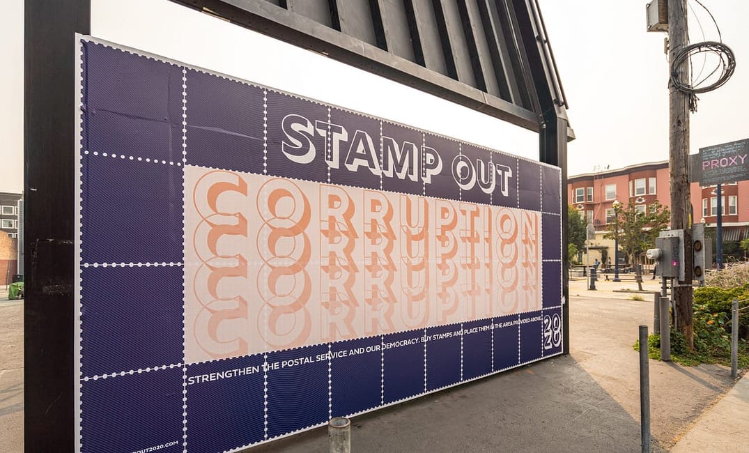 New Hayes Valley Mural Asks San Franciscans to ‘Stamp Out’ Corruption—and Help Save the USPS
