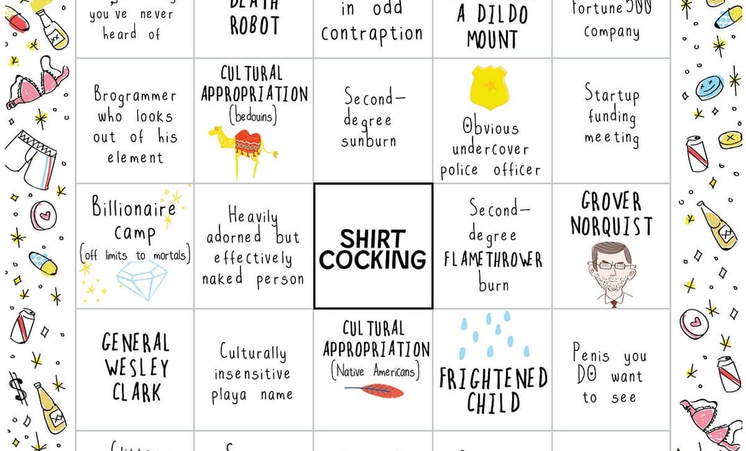 The Burning Man Bingo Card