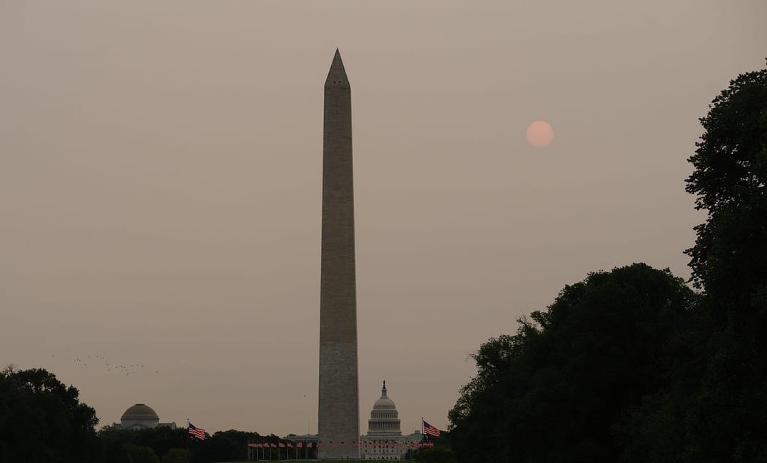 West Coast WildFire Smoke Made It All The Way to Washington, DC