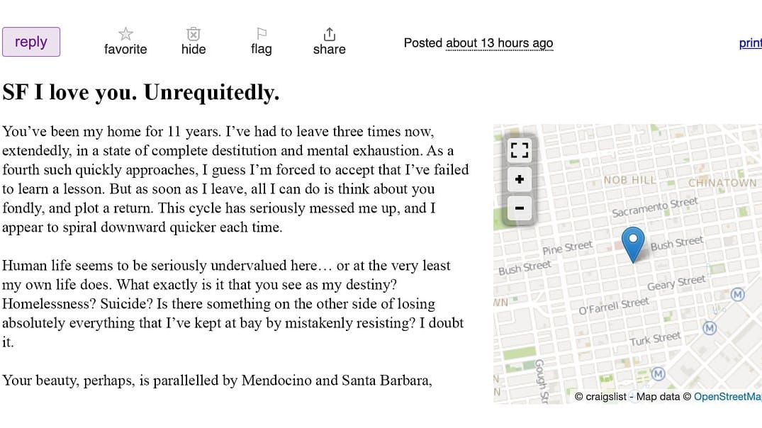 What Craigslist’s missed connections are still good for