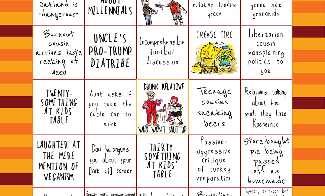 The Going-Home-for-Thanksgiving Bingo Card