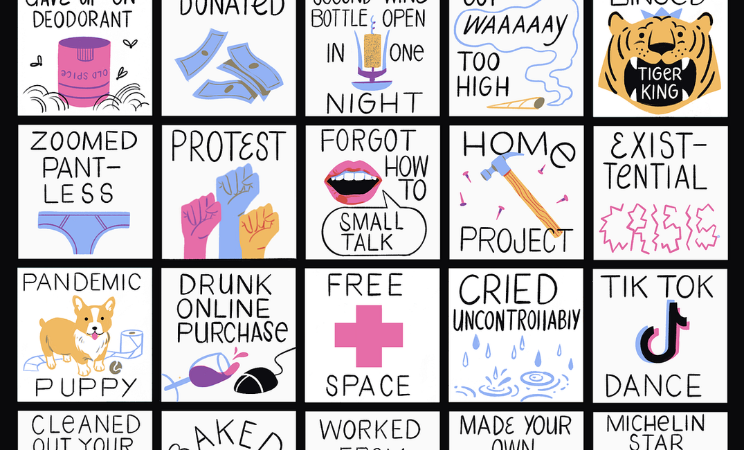 Bingo Card: One-Year Pandemic Anniversary