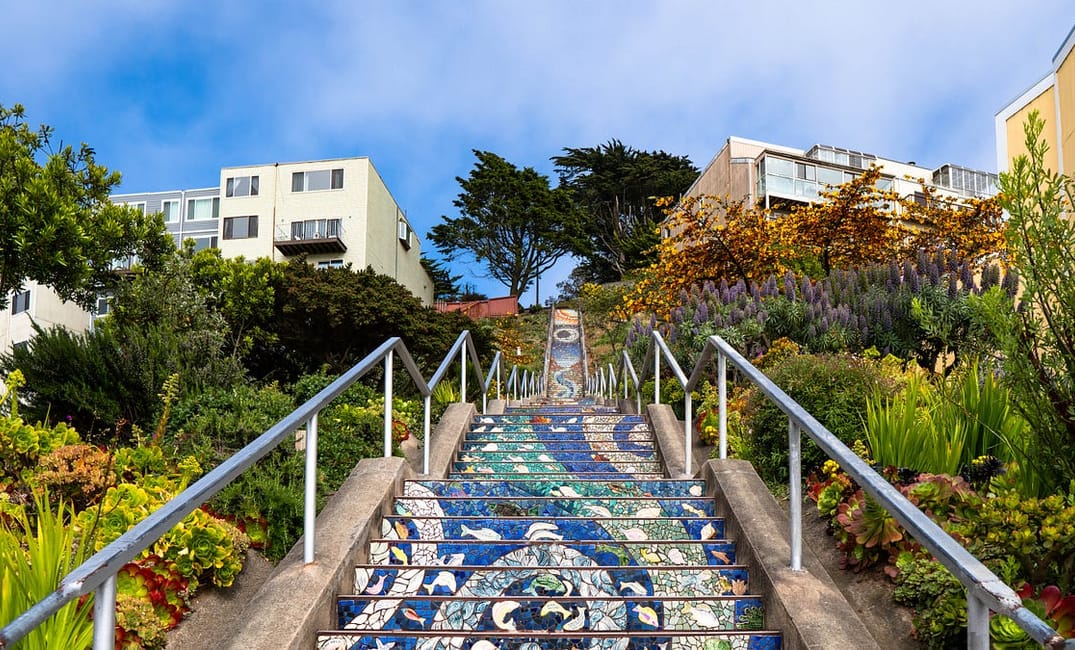 7 Beautiful Mosaic-Tiled Stairways in San Francisco