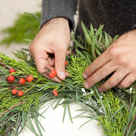 Image of: How to Make a Holiday Wreath Using Plants from Your Yard — The Bold Italic — San Francisco