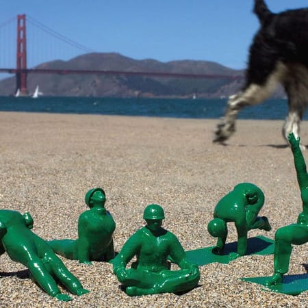 Image of: Photos: Green Army Men Practicing Yoga — The Bold Italic — San Francisco