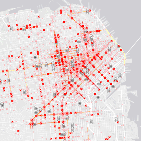 Image of: Map: Where Pedestrians Get Killed in San Francisco