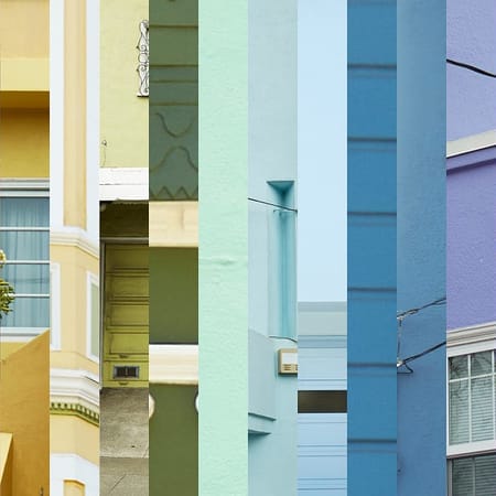 Image of: SF Houses Collaged into a Rainbow — The Bold Italic — San Francisco