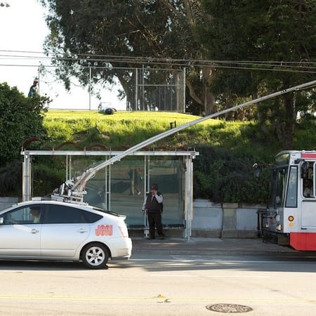 Image of: Hacked Prius Running on MUNI Power Lines