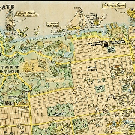 Image of: 1927 Cartoon Map of SF is Awesome and Adorable — The Bold Italic — San Francisco