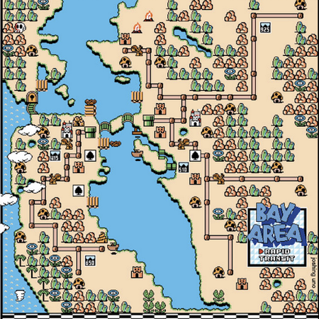Image of: Super Mario Brothers BART Map will make your commute awesome — The Bold Italic — San Francisco