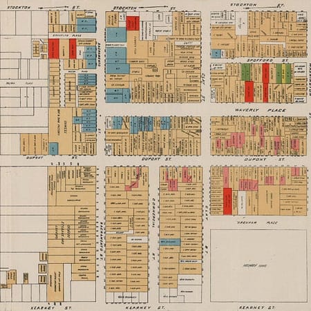 Image of: Opium and Prostitutes: Chinatown Map of 1885 — The Bold Italic — San Francisco