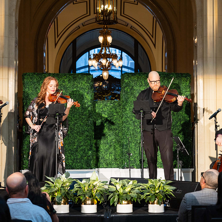 Image of: This quartet gave us all the Bridgerton we needed at the Palace Hotel