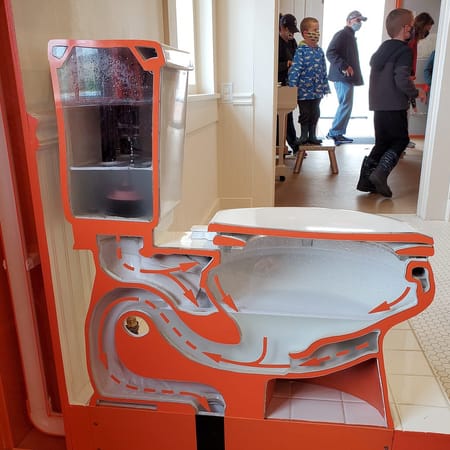 Image of: BADM Has a See-Through Toilet Your Kids Can Flush to Their Heart’s Content