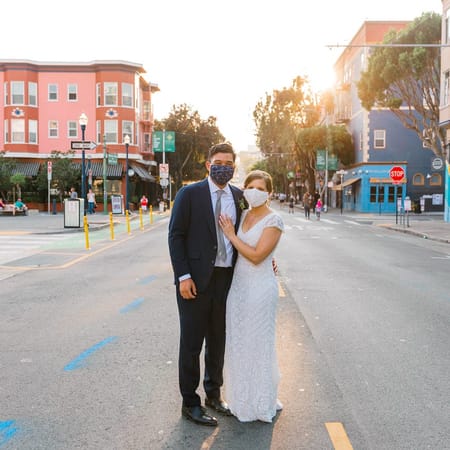 Image of: This San Francisco Bride’s Mask Was Made From the Remnants of Her Wedding Dress