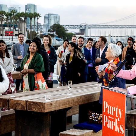 Image of: Party for the Parks mixes wind, wine, and good company at China Basin