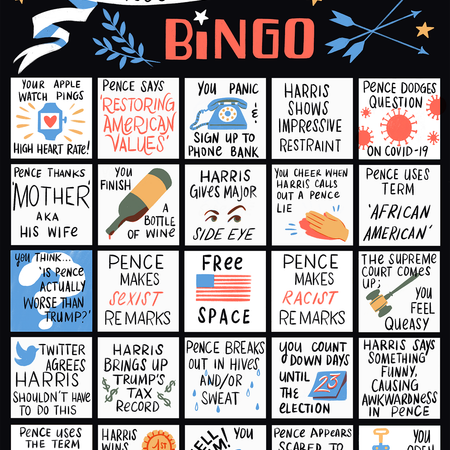 Image of: The 2020 Vice Presidential Debate Bingo Card (Or Drinking Game)