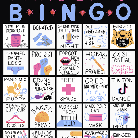 Image of: Bingo Card: One-Year Pandemic Anniversary